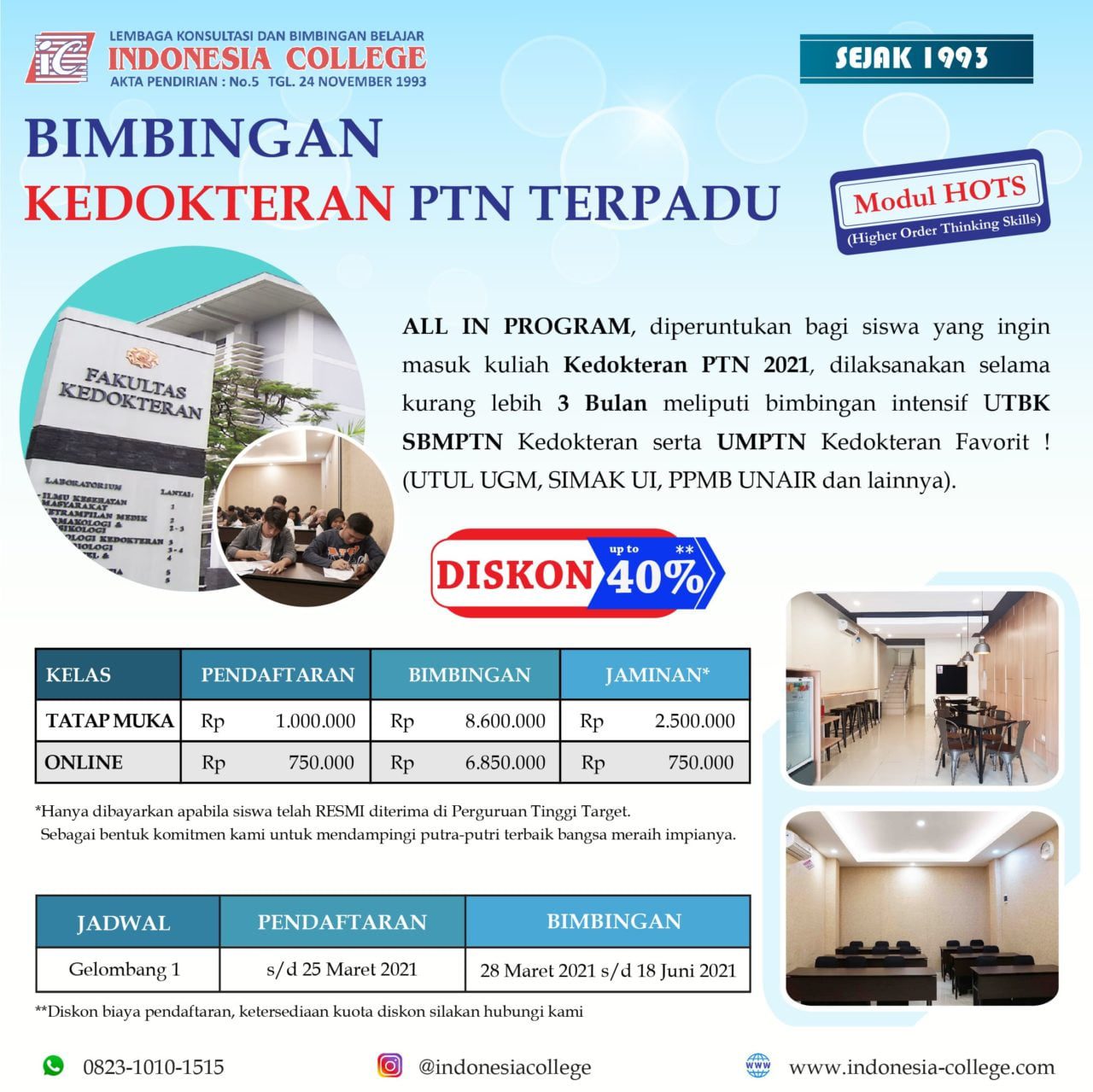 Biaya Bimbel Kedokteran
