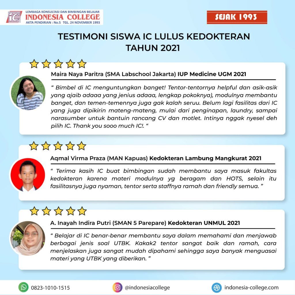 testimoni bimbel kedokteran 2022