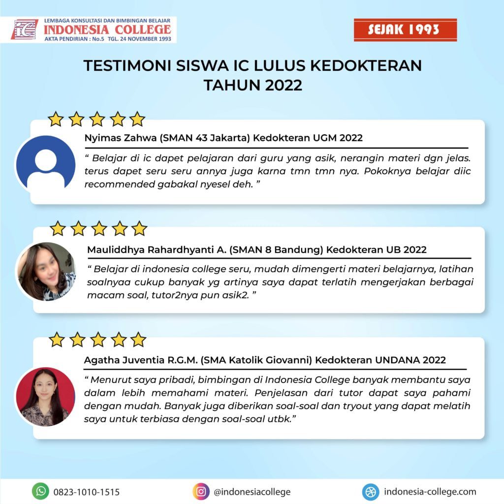 testimoni bimbel kedokteran 2022