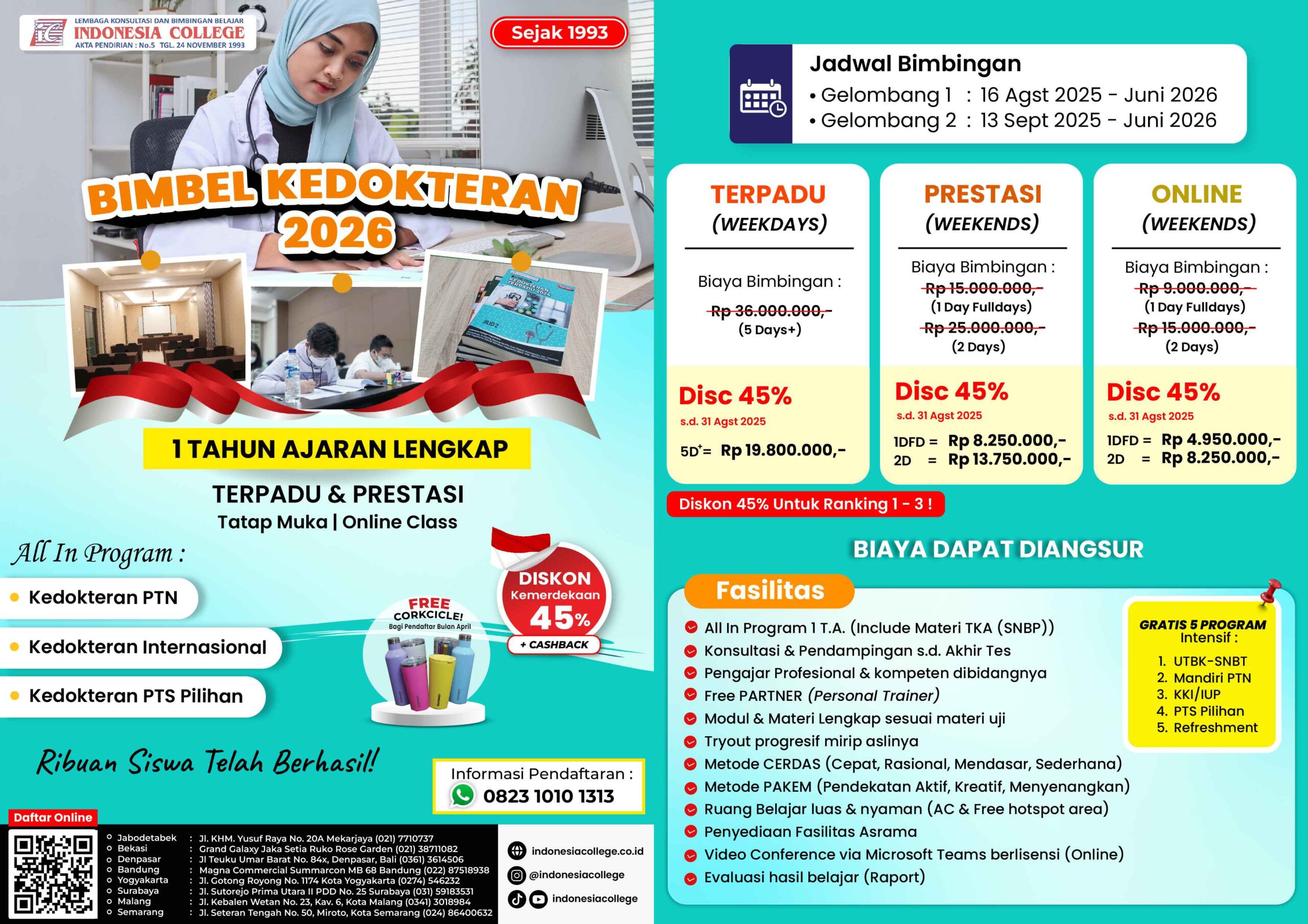 Kedokteran Bimbel Kedokteran Terpadu 2024 - 1 Tahun Ajaran