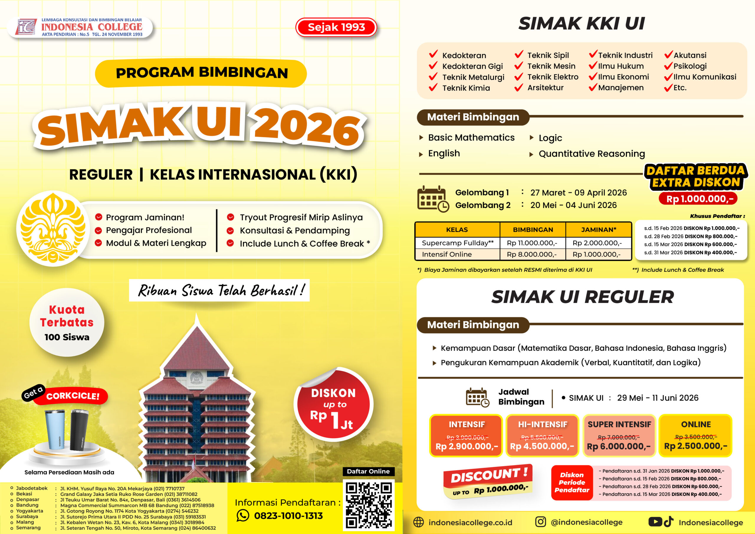 Bimbel SIMAK UI 2026 - Reguler & Kelas Internasional UI Bimbel SIMAK UI 2026 - Reguler & Kelas Internasional UI
